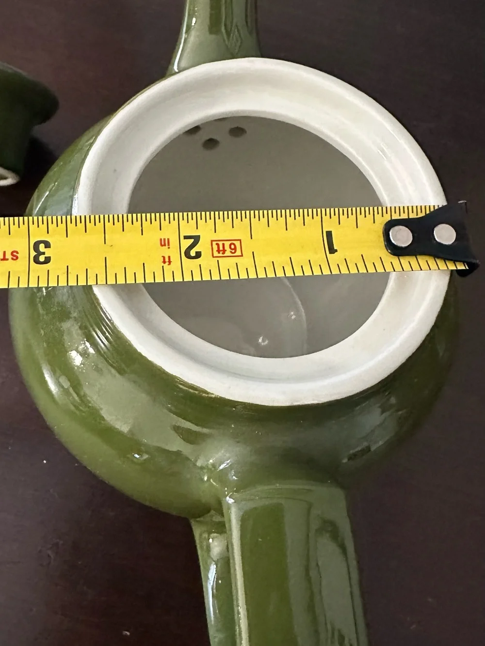 Olive Green Ceramic mini Teapot